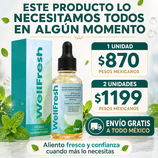 WELLFRESH ELIMINA EL MAL ALIENTO